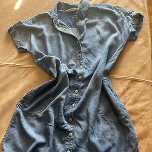 Jean textured Soft Surroundings Dress, Medium in Women’s